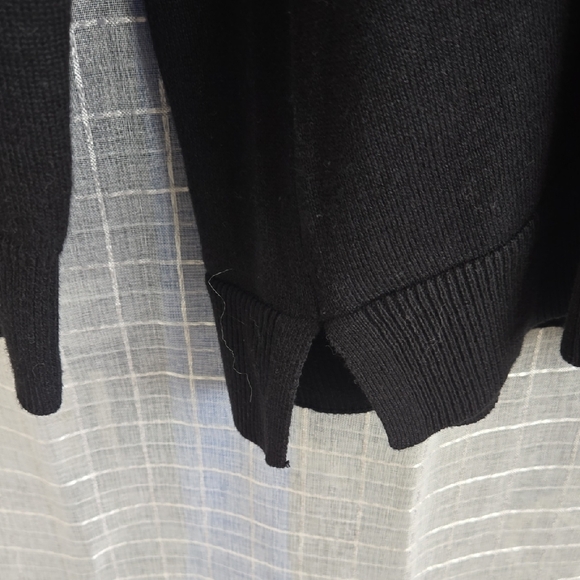 Belle by Kim Gravel Black Cowl Neck Sweater with Pom-Poms - Picture 5 of 11